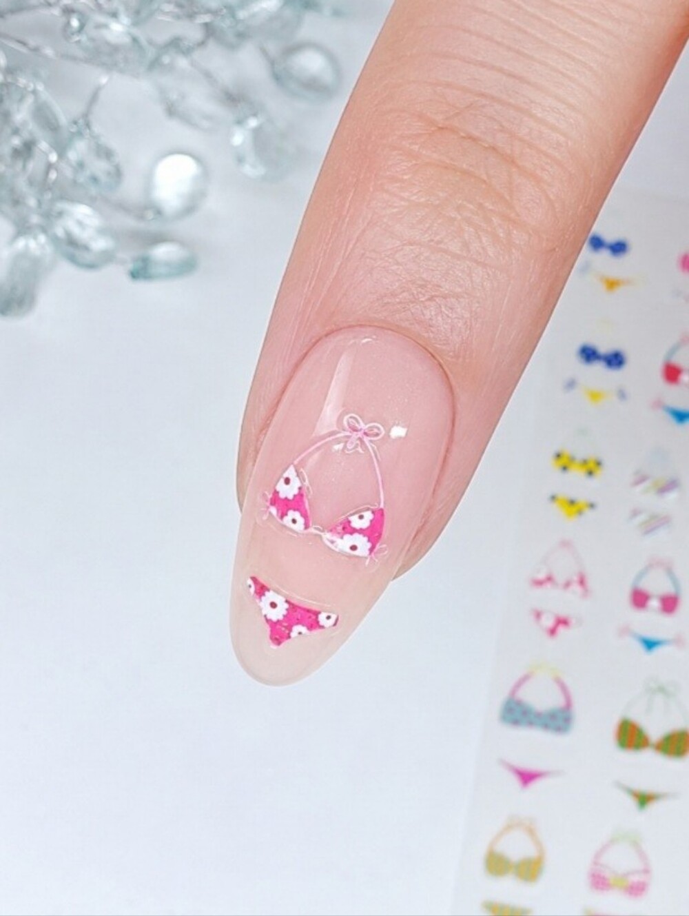 Bikini Nail Art Decals Stickers - Colorful Bikini Mix NWT